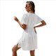 thumbnail image 3 of Vestido Informal de Verano para Mujer, Liso, con Escote en V, Volantes, Corta, Holgado, , Talla XXL, 3 of 8