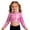 Y27-Hot Pink, variant on YUQIN Metallic Dance Tops For Girls Long Sleeve Cropped Top Shiny Glitter Streetwear Classic Crew Neck Tee Shirt Party Fashion Shirts Basic Trendy T-Shirts