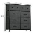 thumbnail image 2 of DEXTRUS Fabric Dresser with 10 Drawers with Sturdy Steel Frame, Wooden Top for Bedroom, Gray, 2 of 7