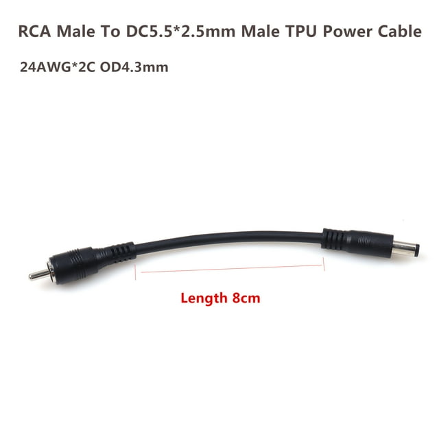 RCA Female to DC 5.5x2.5mm Male Power Cable High-Quality Signal Transmission for Car Audio Systems Amplifiers