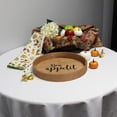 thumbnail image 6 of Elegant Designs HG2013-NBA Chef Kitchen Decorative 13.75" Round Wood Serving Tray w/ Handles, Natural Wood Bon Appetit, 6 of 7
