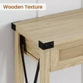 thumbnail image 5 of Towallmark 43" Rattan Console Table, Boho Entryway Table With Storage Drawers, Living Room Hallway Foyer Accent Table, Burlywood, 5 of 7