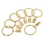 1.5 Inch Metal Curtain Clip Rings in Gold Finish, Set of 50