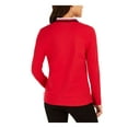 thumbnail image 2 of TOMMY HILFIGER $49 Womens New Red Color Block Long Sleeve T-Shirt Top S B+B, 2 of 4