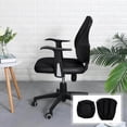 thumbnail image 2 of Office Chair Cover Armchair Slipcover Stretchable Removable for Office Protector Slipcover Computer Chair Hotel black, 2 of 9
