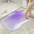 thumbnail image 4 of Fmbmuo Fade Resistant Bathroom Rugs Low Pile Geometric Modern Bathroom Rugs 16x24in PVC Purple, 4 of 5