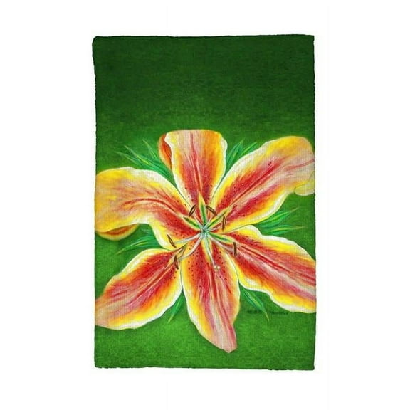 Betsy Drake KT702 Yellow Lily Kitchen Towel