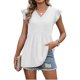 thumbnail image 5 of Camiseta de Cuello Redondo Casual de Impresión de la Moda de la Mujer 3/4 Manga Y Blusas, Blusa de Poliéster Suave de Spandex, 5 of 6