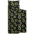 thumbnail image 2 of Butterfly and Berry Multicolor Pattern Teens Toddler Nap Mat with Pillow, Sleeping Mat Bag for Preschool Daycare 59"x22", 2 of 6