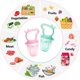 thumbnail image 5 of Alimentador de alimentos para bebés, paquete de 2 chupetes de frutas para la dentición del bebé, mordedor de silicona de grado alimenticio para niños pequeños y niños, suave y seguro sin BPA, verde/ro Namotu YZY962, 5 of 7