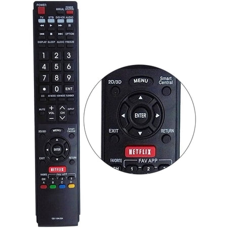 Replace Remote Control GB118WJSA fit for Sharp Aquos TV LC-60SQ17U LC-60SQ15U