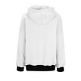 thumbnail image 5 of Womens Color Block Sweatshirt Plus Size Round Neck Long Sleeve Drawstring Hoodies Casual Loose Pullover Tops With Pocket, 5 of 5