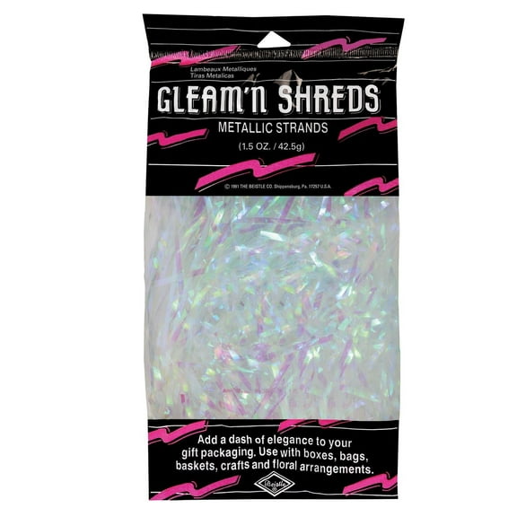 12 Pack Beistle Party Gleam 'N Shreds Metallic Strands opalescent (1.5 Oz per Pack)