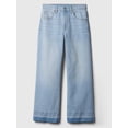 thumbnail image 4 of Jeans Anchos de Tiro Alto GAP para Mujer, Lavado Claro, Color Maíz, Talla 26, 4 of 5