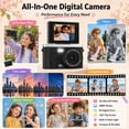 thumbnail image 4 of Ourlife Digital Camera for Kids, 4K 48MP Point and Shoot Camera with 2.0" Flip Screen, 18X Digital Zoom, Anti Shake, 32GB Memory Card, Compact Camera for Teens & Beginners, Black, 4 of 10