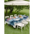 thumbnail image 5 of 60x120 Inch Outdoor Tablecloth with Umbrella Hole Zipper Rectangle 4th of July American Flag Rectangular Tablecloths Outside Waterproof Independence Day Forest Rustic Patio Table Cover for Picnic, 5 of 8