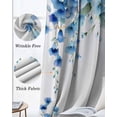 thumbnail image 3 of Spring Blue Floral Blackout Curtains for Bedroom Living Room Darkening Curtains 63 Inches Long Farmhouse Weeping Floral Leaves Window Curtain 2 Panels Set Window Treatment Grommet Drapes 42"x63", 3 of 9