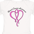 thumbnail image 4 of Inktastic Breast Cancer Awareness with Pink Ribbon Heart Boys or Girls Long Sleeve Baby Bodysuit, 4 of 5