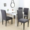 thumbnail image 5 of TETOU 1Pc Waterproof Dining Room Chair Cover Stretch Jacquard Parson Chair Slipcover Protector for Home Restaurant Banquet -White, 5 of 11