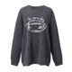 thumbnail image 3 of Gibobby Sudadera de mujer Sudadera de forro polar de gran tamaño con cuello redondo y manga larga con hombros caídos(Gris oscuro,XL), 3 of 4