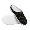 thumbnail image 3 of Goofa Golden Spider Web Print Womens Mens Cotton Lightweight House Slippers , Washable Home Slippers,Indoor Comfy Bedroom Cozy Slippers-40/41, 3 of 7