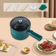 thumbnail image 1 of Olla eléctrica multifunción para cocinar al , mini olla de viaje antiadherente, para uso doméstico, para ramen, pasta y sopa. Verde, 1 of 8