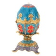 thumbnail image 5 of Segolike Egg Trinket Box Enameled Jewelry Box Ornaments, European Jewelry Organizer Ear Holder for Easter Decoration, 5 of 8