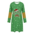 thumbnail image 6 of FDGIU Women's Christmas Sleep Dress, Long Sleeve Comfy Soft Nightie, Round Neck Tshirt Dress Casual House Dress, 6 of 6