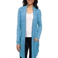 thumbnail image 2 of HyBrid & Company Womens Kimono Casual Open Front Drape Long Cardigan with Pockets, 2 of 2