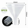 thumbnail image 3 of 6 Pack Funnel Plastic Small Funnel For Kitchen Garden Engine Tool Filling Set, 3 of 6