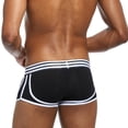 thumbnail image 3 of HUPOM Mens Underwear Boxer Briefs Male Thongs Medium waist Elastic Waist Solid Boxer Briefs Black XL, 3 of 4