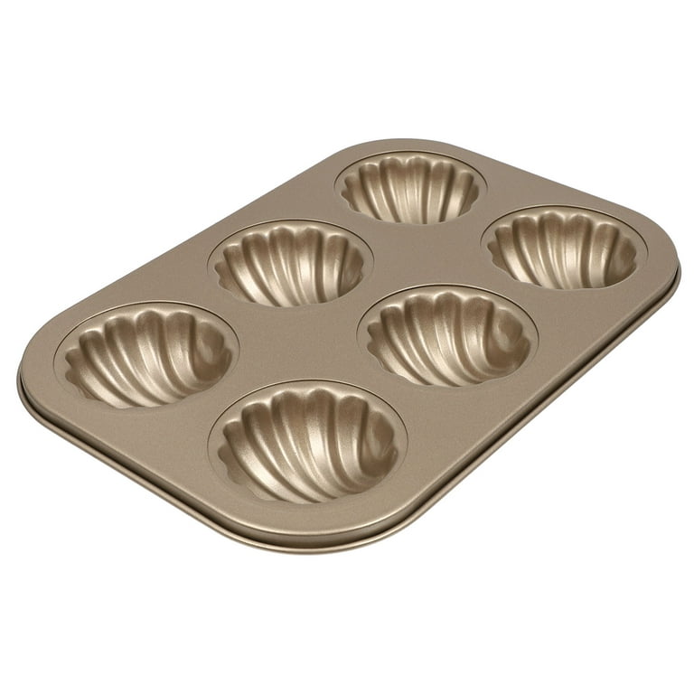 JEEXI Silicone Mini Muffin Pan, 12-Cup Cake Non-Stick BPA-Free, Muffins Tray,  Silicone Baking Pan Mold for Small Cupcakes Muffins Brownies Pudding Cakes,  Beige 