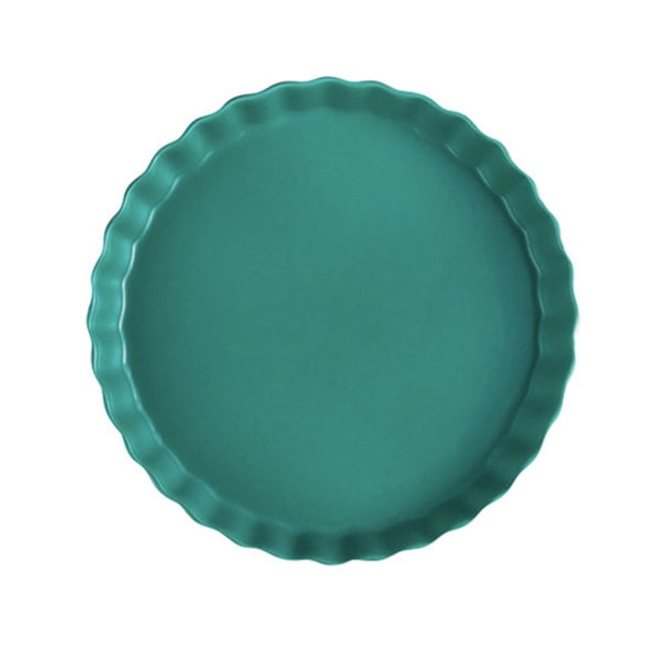 EeaseMX Plato de sushi sencillo de cerámica creativa para desayuno, elegante plato italiano para fideos, vajilla para el hogar, restaurante (verde oscuro)