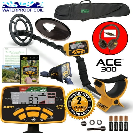 Garrett ACE 300 Metal Detector with Waterproof Search Coil and Carry (Garrett At Pro Metal Detector Best Price)