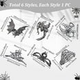thumbnail image 2 of 6pcs 6 Styles Spider Hair Claw Clips Metal Gothic Nonslip Bat Web Spooky Barrettes Hair Accessories Clawclips for Thick Long Hair Styling Decorations, 2 of 5