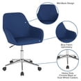 thumbnail image 2 of Cortana Home and Office Mid-Back Chair in Black Fabric, 2 of 9
