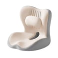 thumbnail image 2 of Cojín soporte para el coxis, almohada para la espalda, funda lavable, cojín ergonómico asiento espuma viscoelástica, cojines para sillas Beige, 2 of 8