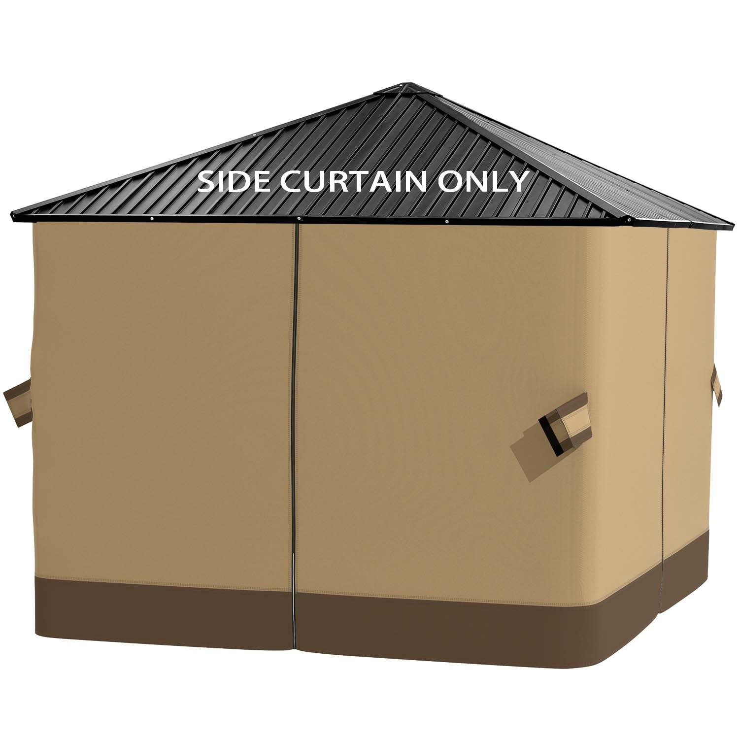 Aoodor 10' x 13' Gazebo Curtain Replacement Universal 4Panel Sidewalls