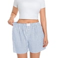 thumbnail image 5 of Cueply Plus Size Boxer Shorts for Women Summer Casual Lounge Sleep Plaid Shorts Gingham Pajama Y2K Beach Bottoms, 5 of 9
