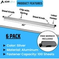 thumbnail image 2 of Adir Blueprint Clamp 42 Inches- Blueprint Clips, Binding Strips, Architectural Binders for Blue Print Organizers, Poster, Maps & Construction Plan Holder (Pack of 6), 2 of 9