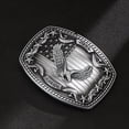 thumbnail image 2 of Cowboy Belt Buckles for Men American Flag Belt Buckle Vintage Rodeo Texas Big Cowboy Buckle, 2 of 5