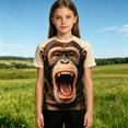 thumbnail image 6 of Toddler Kids Girls Boys T Shirts Short Sleeve Graphic Tee For : Playful Animal Unisex Casual Top Tshirt Tops 3-4 Years, 6 of 6