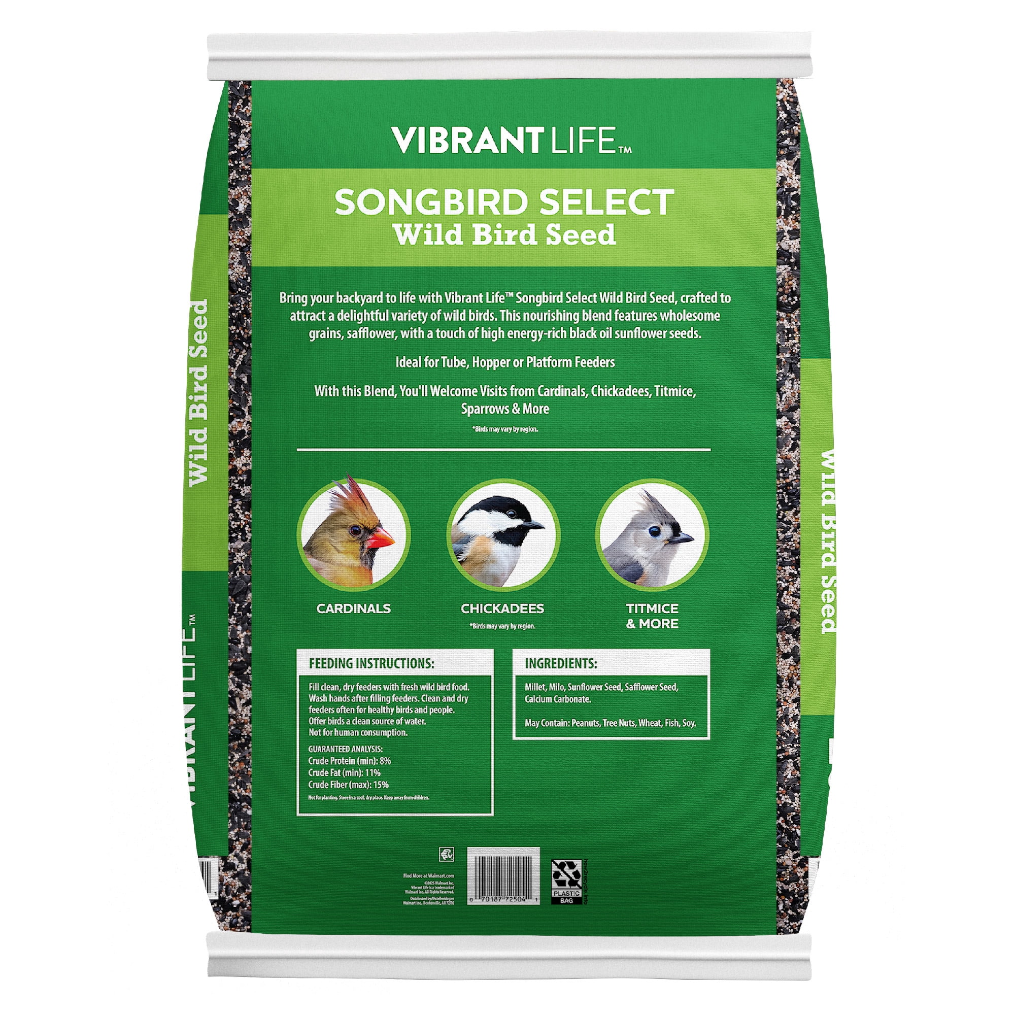 Vibrant Life Songbird Select Wild Bird Seed, 20 lb Bag