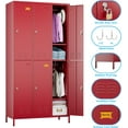 thumbnail image 5 of GangMei Metal Storage Locker Cabinet with 6 Doors, Industrial Locker for Employees, Large Steel Storage Locker Cabinet for School Office Gym Bedroom,Assembly Required, 5 of 7