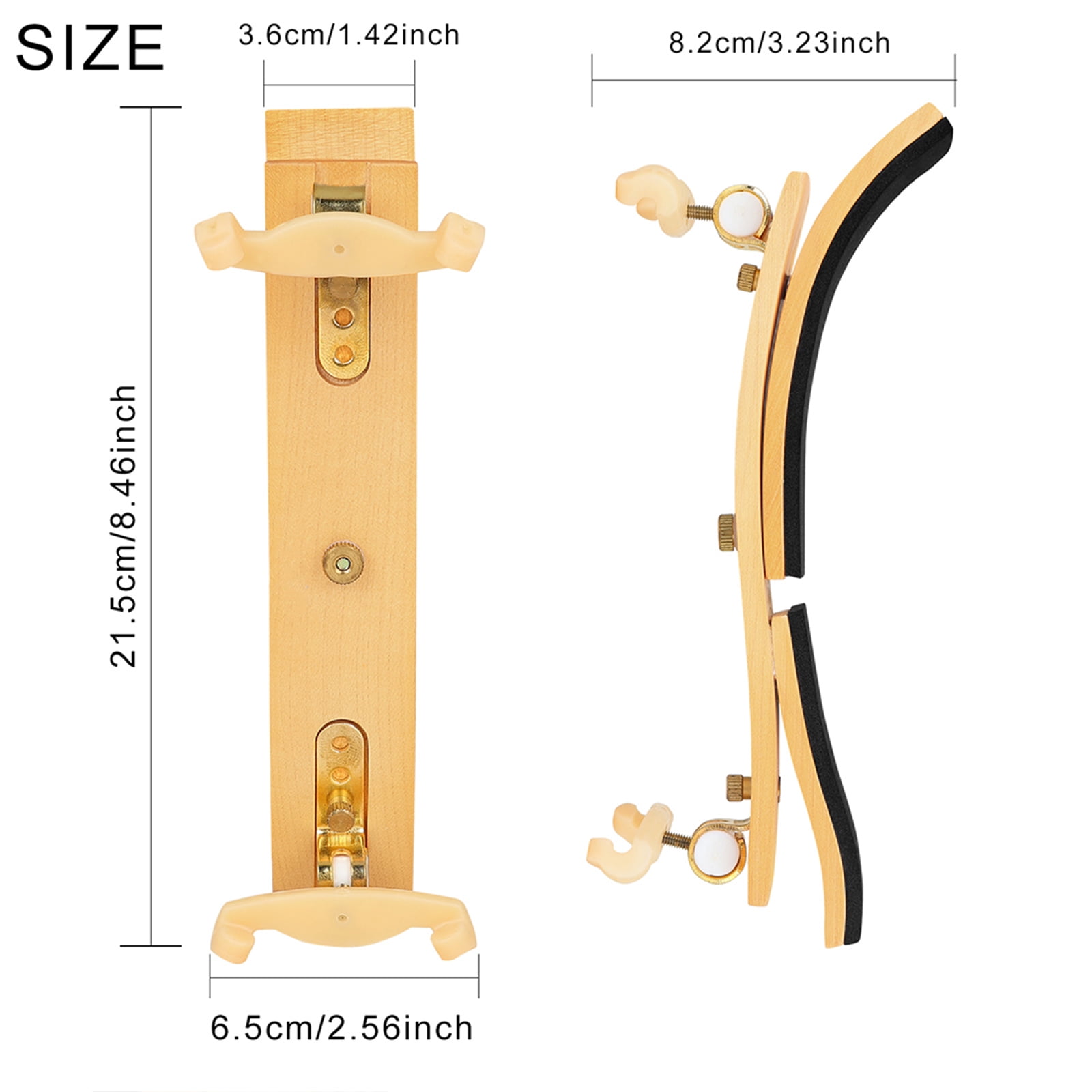 Adjustable Violin Shoulder Rest 4/4 Size with Comfortable Cushion Shoulder Holder Suitable for Enhanced Playability