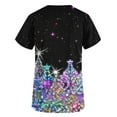 thumbnail image 3 of Holiday Gifts! Titcea Christmas Scrub Tops Women Xmas Printed Short Sleeved V Neck Scrub Tops with Pockets Lightweight Stretchy Working Uniform, 3 of 4