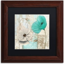 Trademark Fine Art "Beach Poppies III" Canvas Art by Color Bakery Black Matte, Wood Frame