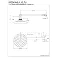thumbnail image 2 of Kingston Brass K135K1 Large Shower Head And 10 Inch High-Low Shower Kit - Polished Chrome Finish, 2 of 2
