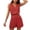 Red, variant on MuXiKeJi Clothes Womens 2 Piece Short Sets Crochet Knit Striped Summer Short Sleeve Shirts Beach Cover Up Travel Vacation Outfits