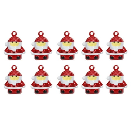 FRCOLOR Hanging Bells with Figurines for Christmas Decor Joyful Sound 10 Pieces